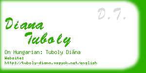 diana tuboly business card